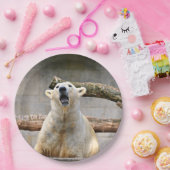Polar Bear Roaring Pappteller (Party)
