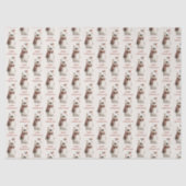 Polar Bear Robin Pattern Cream Merry Christmas Seidenpapier (Vorderseite)