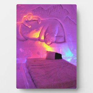 Polar Bear Room im Hotel de Glace, Quebec, Kanada Fotoplatte