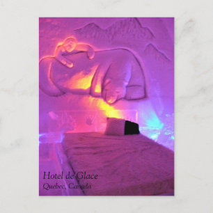 Polar Bear Room im Hotel de Glace, Quebec, Kanada Postkarte
