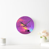 Polar Bear Room im Hotel de Glace, Quebec, Kanada Runde Wanduhr (Zuhause)