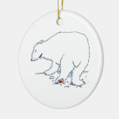 Polar Bear round ceramic ornament (Links)
