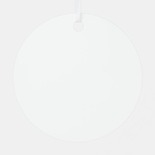 Polar Bear round metal ornament Aus Metall (Rückseite)