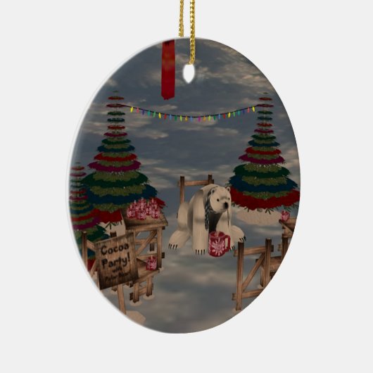 Polar Bear Round Ornament (Rechts)