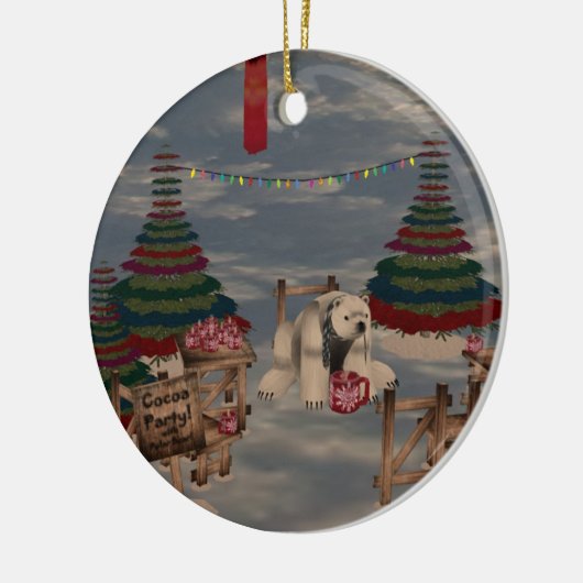 Polar Bear Round Ornament (Links)