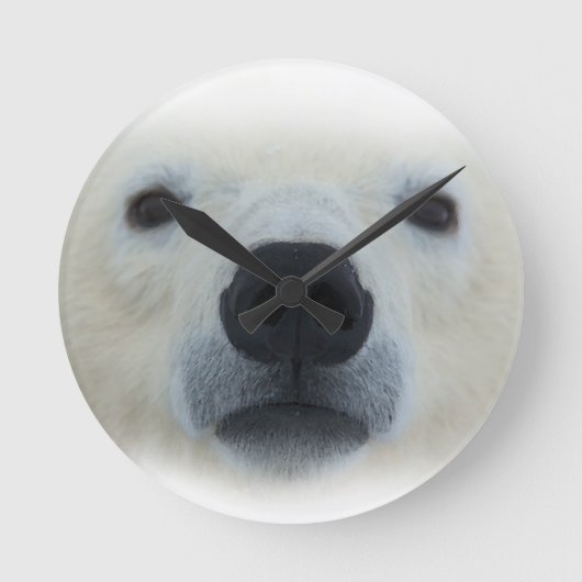 Polar Bear Runde Wanduhr (Vorderseite)