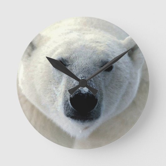 Polar Bear Runde Wanduhr (Vorderseite)