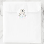 Polar Bear Runder Aufkleber (Tasche)