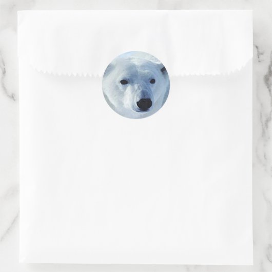 Polar Bear Runder Aufkleber (Tasche)