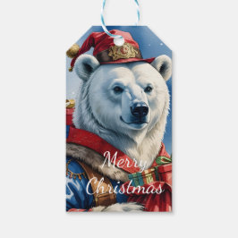 Polar Bear Santa Christmas Design Geschenkanhänger