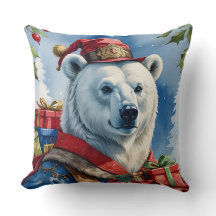 Polar Bear Santa Christmas Design