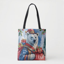 Polar Bear Santa Christmas Design Tasche