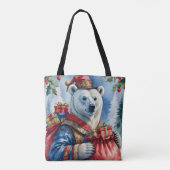 Polar Bear Santa Christmas Design Tasche (Rückseite)