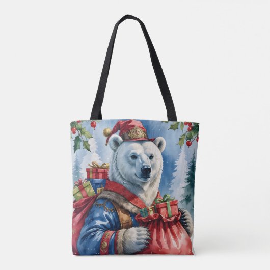 Polar Bear Santa Christmas Design Tasche (Rückseite)