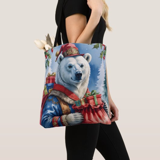 Polar Bear Santa Christmas Design Tasche (Von Nahem)