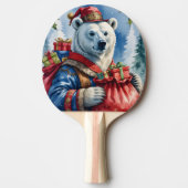 Polar Bear Santa Christmas Design Tischtennis Schläger (Vorderseite)