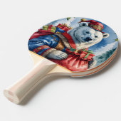 Polar Bear Santa Christmas Design Tischtennis Schläger (Vorderseite)