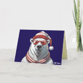 Polar Bear Santa Workshop Card Karte (Rückseite)