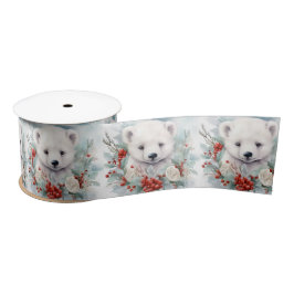 Polar Bear Satin Ribbon Weihnachtsgeschenk Wrap Satinband