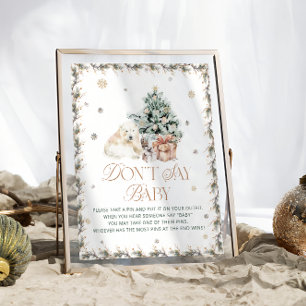 Polar Bear Say Baby Game nicht Poster