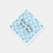 Polar Bear Schneeflocken fügen Ihre Nachricht hinz Serviette (Ecke)