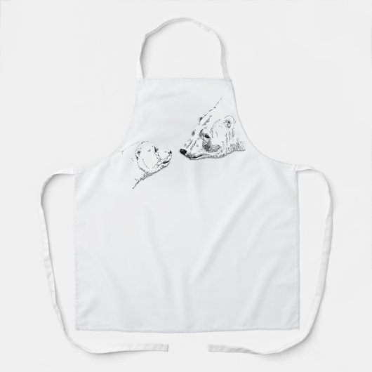 Polar Bear Schürze Mother & Cub Bear Art Schürze (Vorderseite)