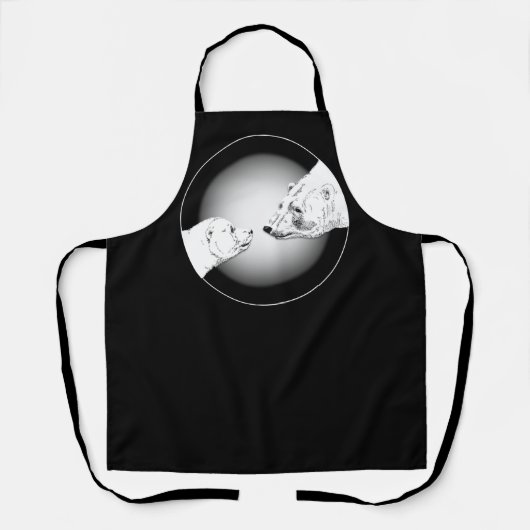 Polar Bear Schürze Mother & Cub Bear Art Schürze (Vorderseite)