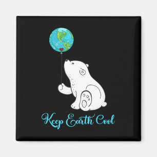 Polar Bear Shirt Earth Day - Geschenk täglich Magnet