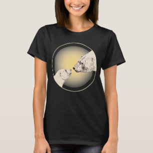 Polar Bear Shirt Frauenbär Kiss Art T - Shirt