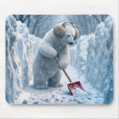 Polar Bear Shooting Snow Mousepad (Vorne)