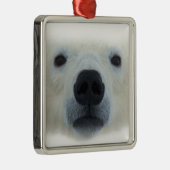 Polar Bear Silbernes Ornament (Rechts)