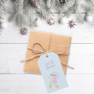 Polar Bear Skaten Whimsical Christmas Geschenkanhänger