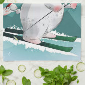 Polar Bear Skiing | Geschenk für Baby Geschirrtuch (Gefaltet)