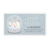 Polar Bear Snow Globe Blue Shipping (Vorne)