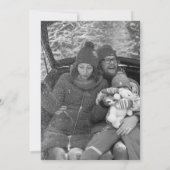 Polar Bear Snow Globe Pink Weihnachtsgebäck Foto Einladung (Rückseite)