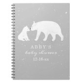 Polar Bear Snow Neutral Mama Baby Shower Guest Notizblock (Vorderseite)