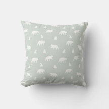 Polar Bear Snow Pattern Blau