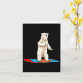 Polar Bear Snowboarder Snowboard Wintersport Karte (Gelbe Blume)