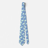 Polar Bear Snowflake Blue Pattern Krawatte (Vorderseite)