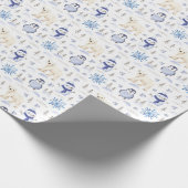 Polar Bear Snowflake Weihnachtswrapping Paper Geschenkpapier (Ecke)