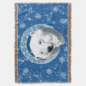 Polar Bear Snowflakes Art Nouveau Decke (Vorderseite Vertikal)