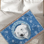Polar Bear Snowflakes Art Nouveau Decke