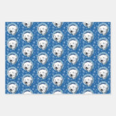 Polar Bear Snowflakes Art Nouveau Geschenkpapier Set (Vorderseite 2)