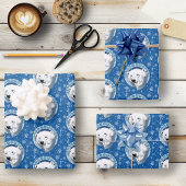 Polar Bear Snowflakes Art Nouveau Geschenkpapier Set