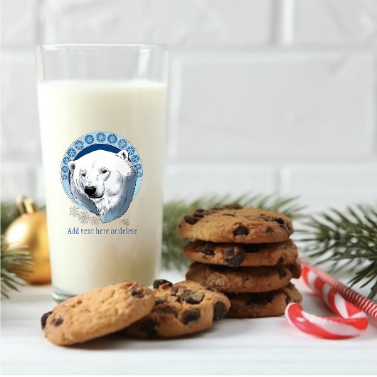 Polar Bear Snowflakes Art Nouveau Glas