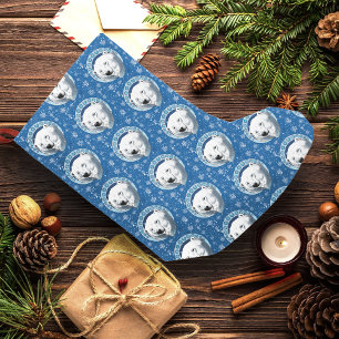 Polar Bear Snowflakes Art Nouveau Kleiner Weihnachtsstrumpf