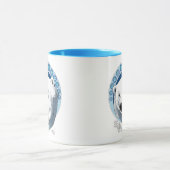 Polar Bear Snowflakes Art Nouveau Tasse (Zentrum)