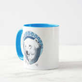 Polar Bear Snowflakes Art Nouveau Tasse (Vorderseite Links)