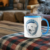 Polar Bear Snowflakes Art Nouveau Tasse
