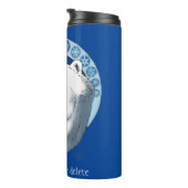 Polar Bear Snowflakes Art Nouveau Thermosbecher (Nach rechts gedreht)